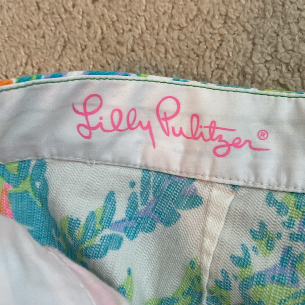 Lilly Pulitzer Buttercup Scalloped Shorts Size 0 Casa Marina White Resort - Picture 6 of 11